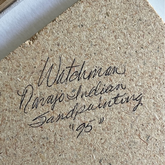 'Watchman' Navajo Indian Handmade Sandpainting Box - Picture 4 of 12